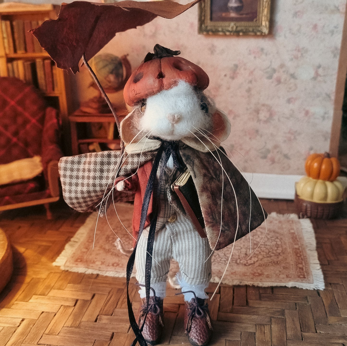 Quentin | Needle Felted Collectible Wool Mouse