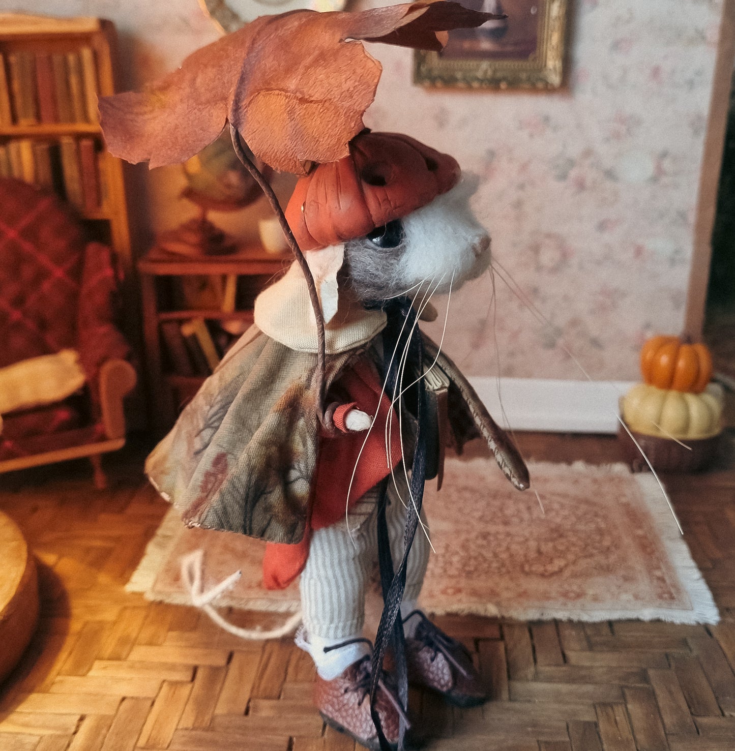 Quentin | Needle Felted Collectible Wool Mouse