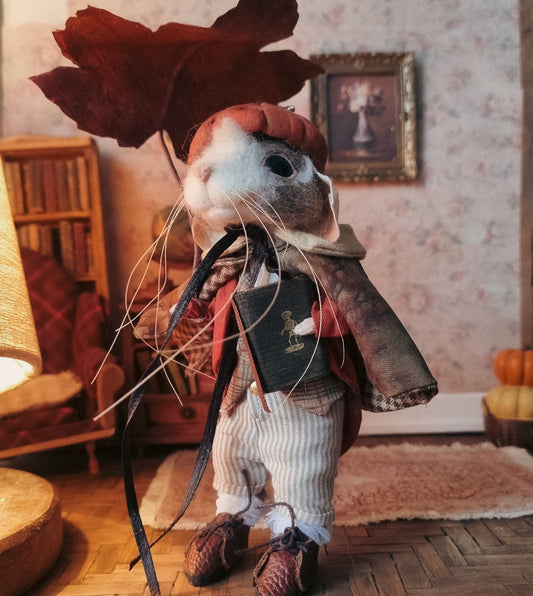 Quentin | Needle Felted Collectible Wool Mouse