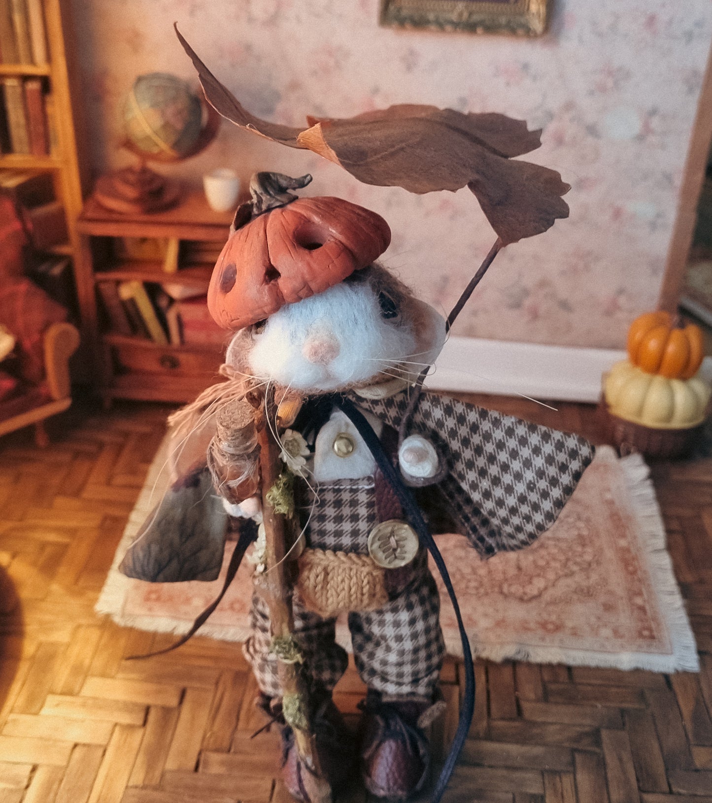 Peregrine | Needle Felted Collectible Wool Mouse
