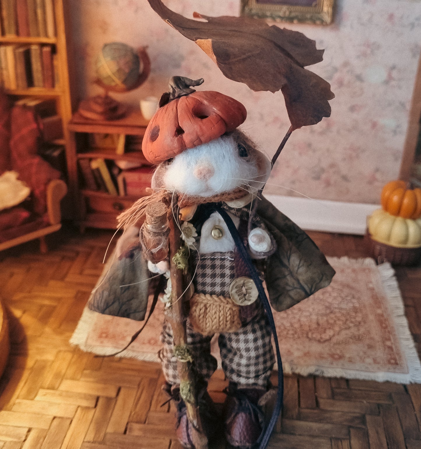 Peregrine | Needle Felted Collectible Wool Mouse