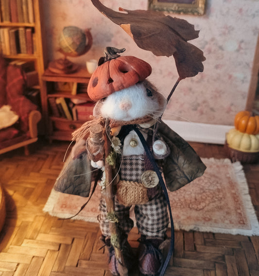 Peregrine | Needle Felted Collectible Wool Mouse