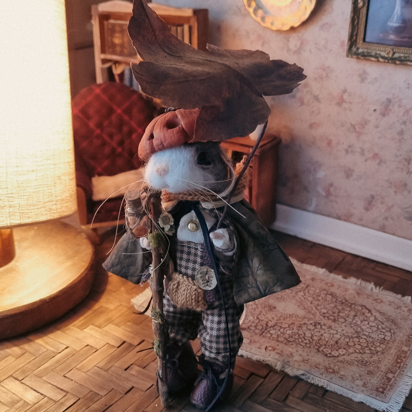 Peregrine | Needle Felted Collectible Wool Mouse