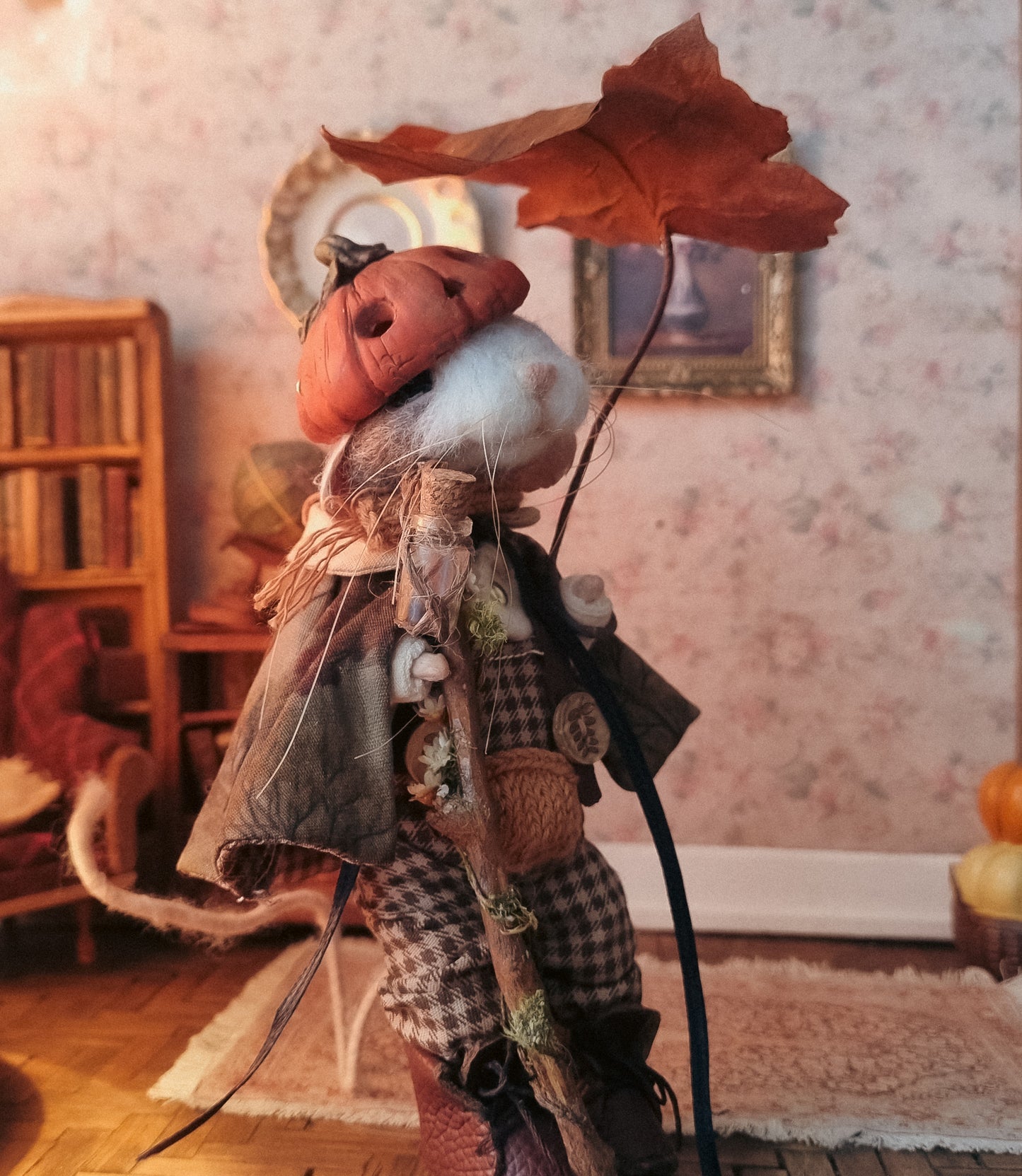 Peregrine | Needle Felted Collectible Wool Mouse