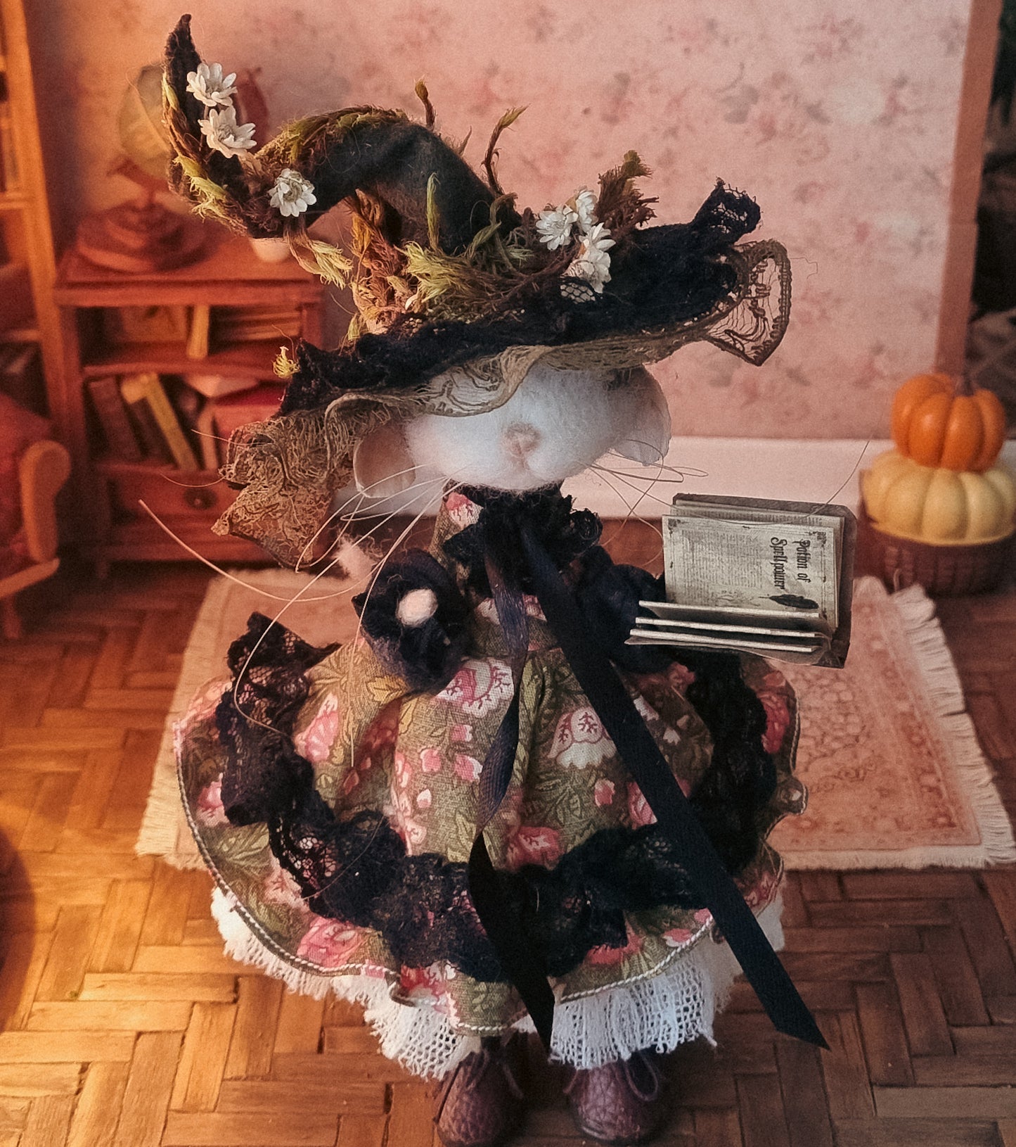 Annmarie | Needle Felted Collectible Wool Mouse