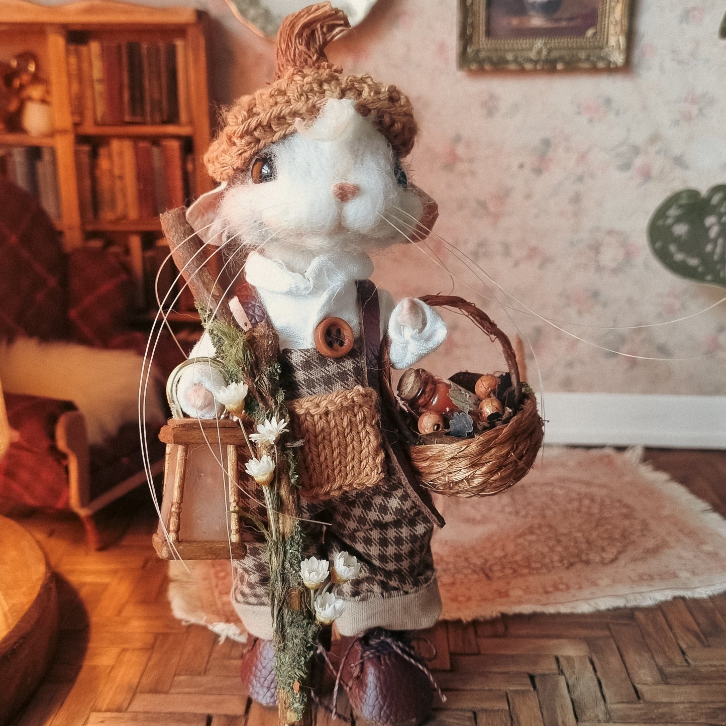 Wren | Needle Felted Collectible Wool Mouse
