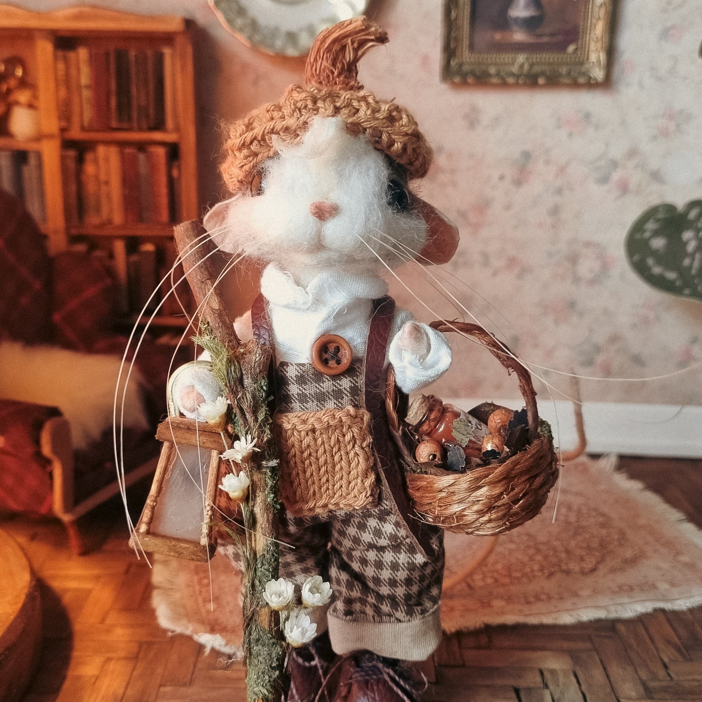 Wren | Needle Felted Collectible Wool Mouse