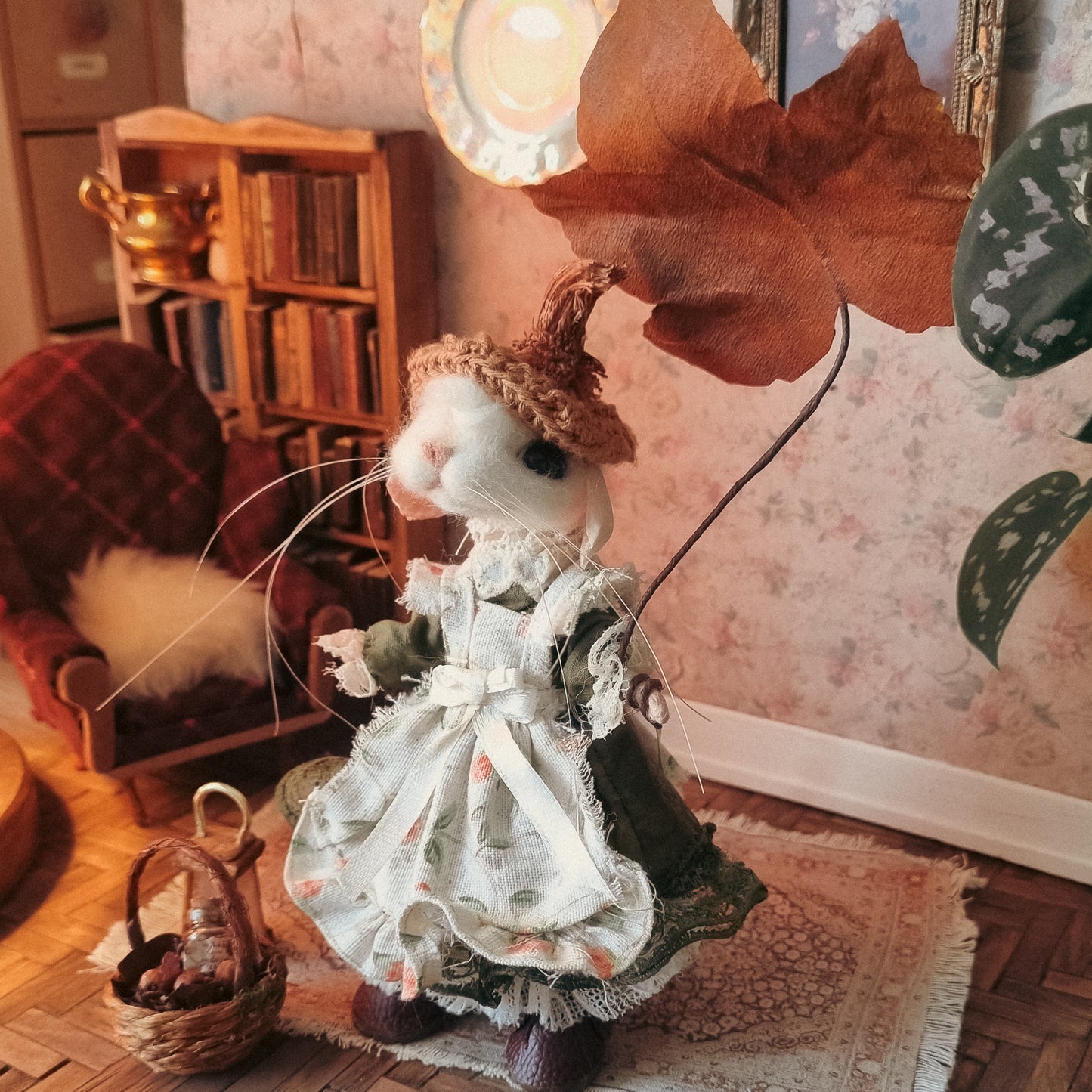 Sylvie | Needle Felted Collectible Wool Mouse