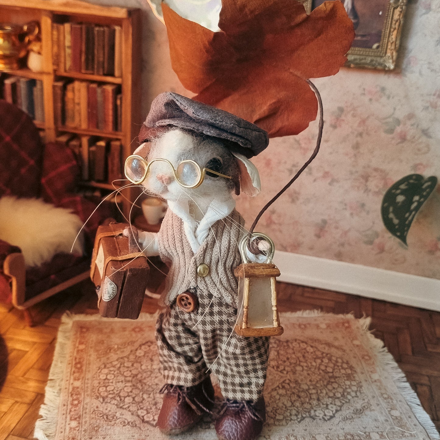 Rowan | Needle Felted Collectible Wool Mouse