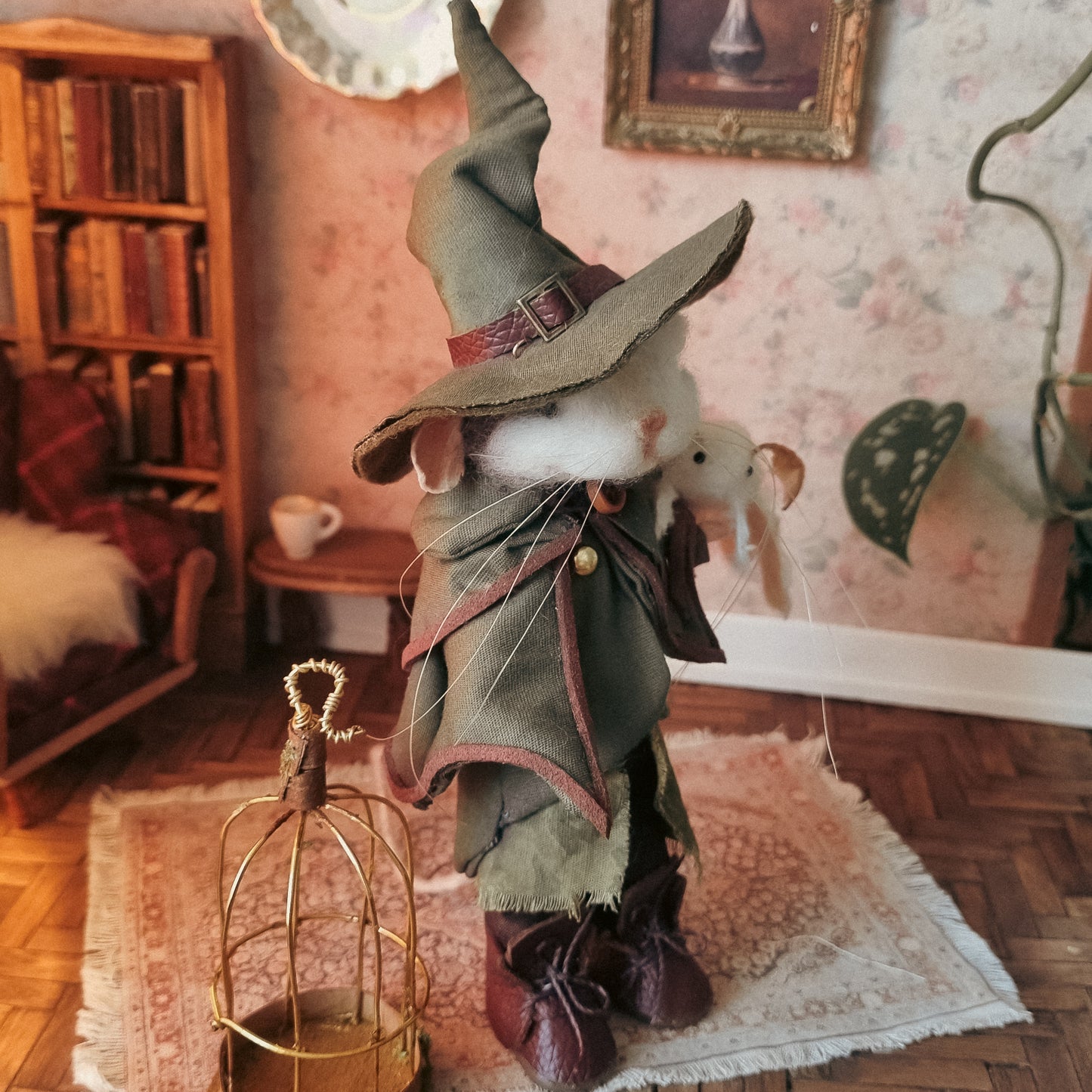 Elwyn | Needle Felted Collectible Wool Mouse