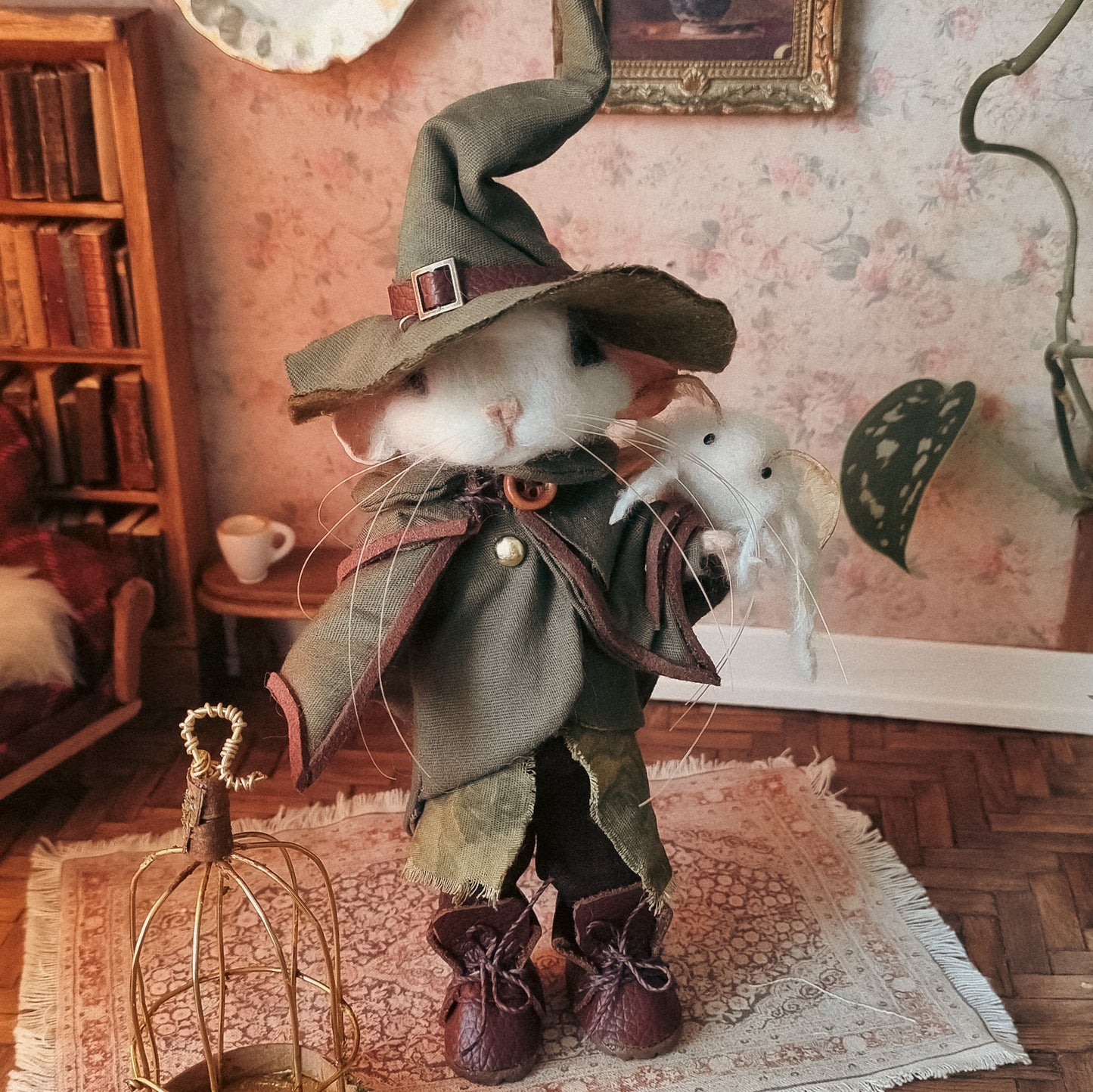 Elwyn | Needle Felted Collectible Wool Mouse