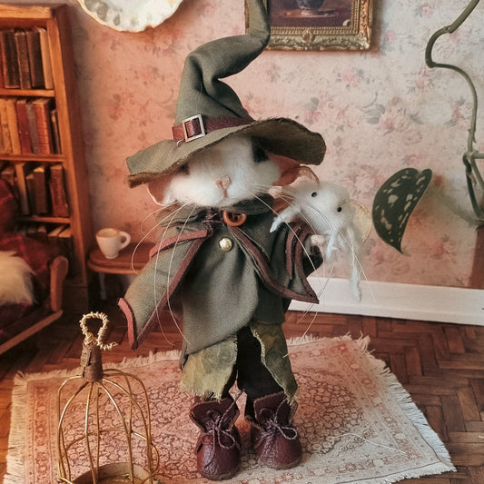 Elwyn | Needle Felted Collectible Wool Mouse