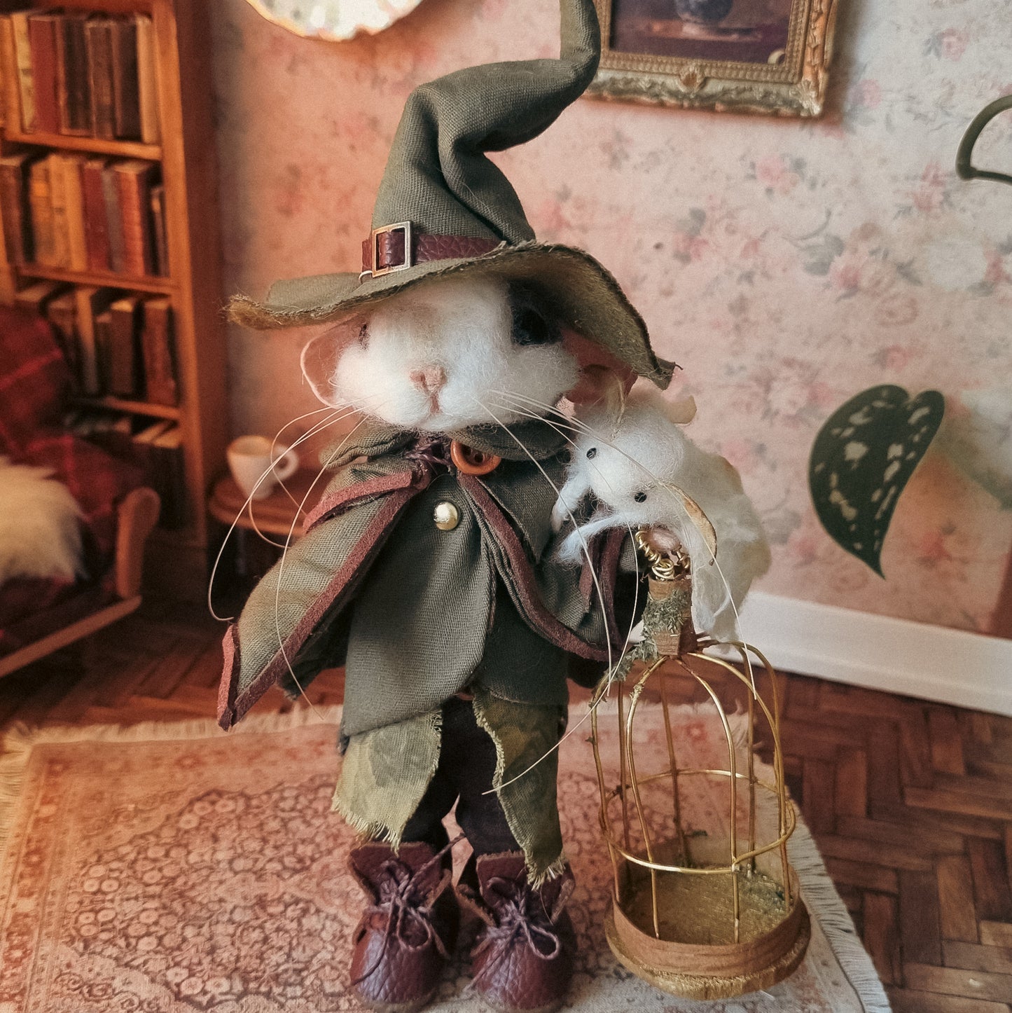 Elwyn | Needle Felted Collectible Wool Mouse