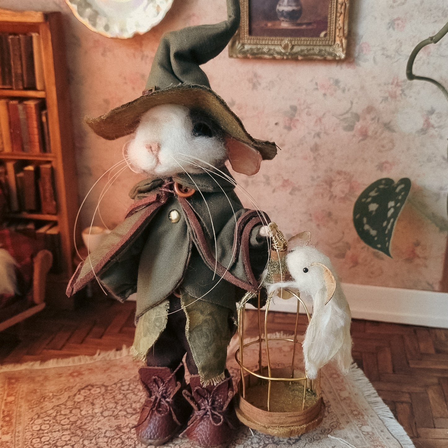Elwyn | Needle Felted Collectible Wool Mouse