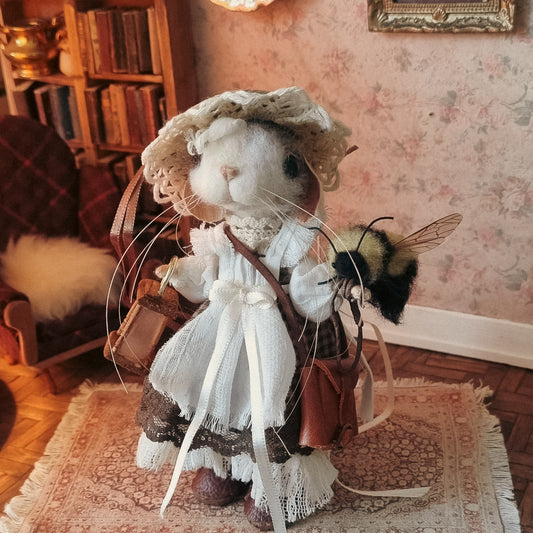 Heather | Needle Felted Collectible Wool Mouse