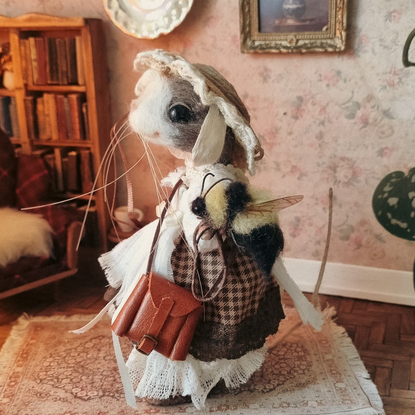 Heather | Needle Felted Collectible Wool Mouse