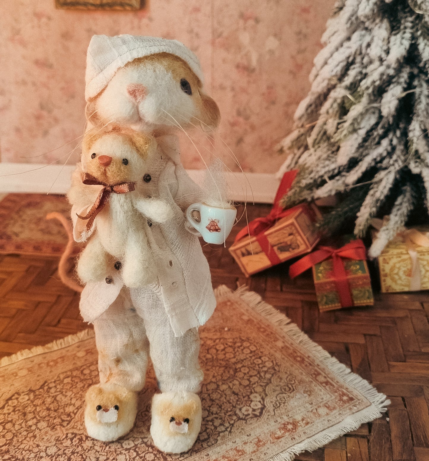 Milo | Needle Felted Collectible Wool Mouse