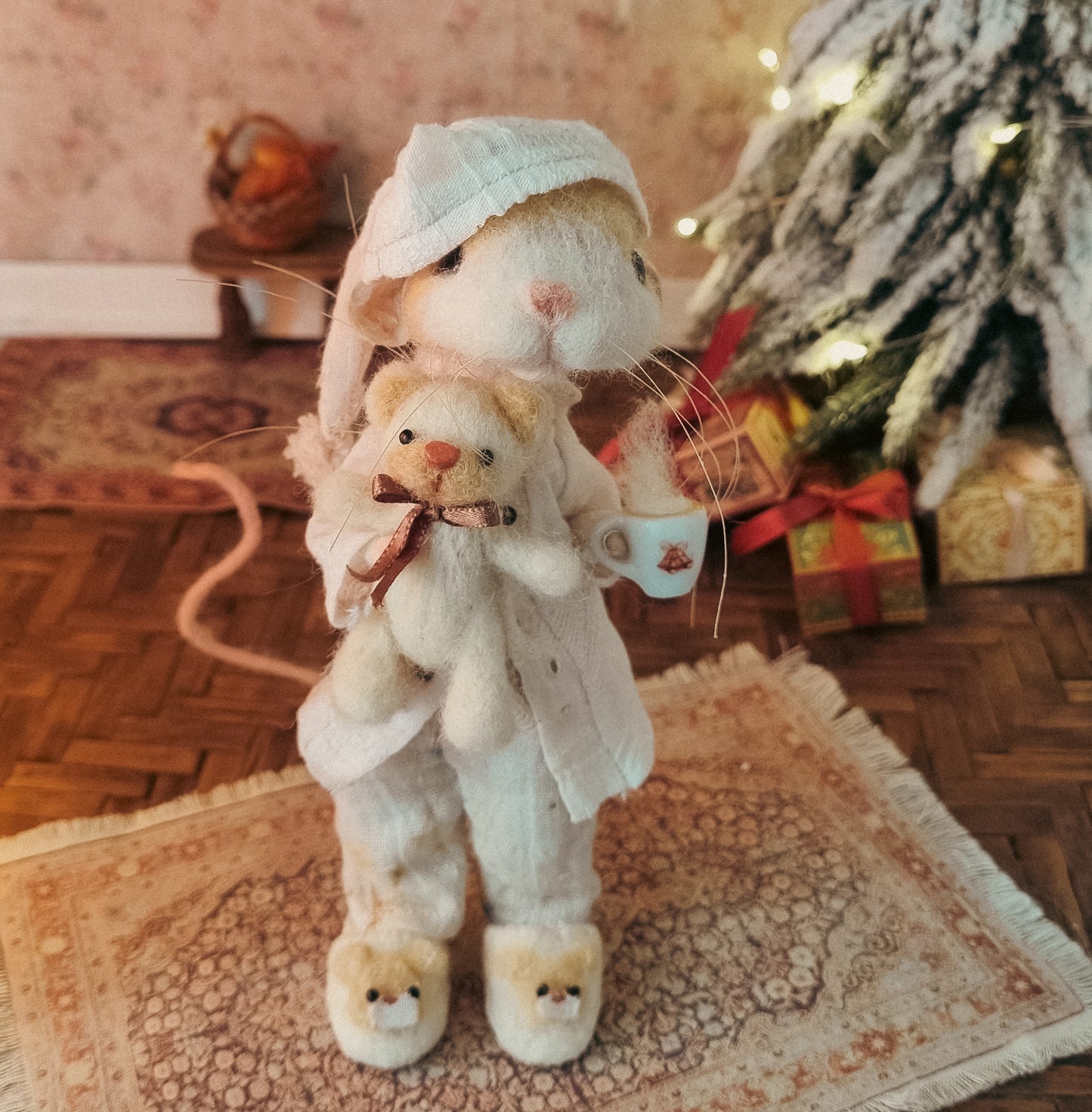 Milo | Needle Felted Collectible Wool Mouse