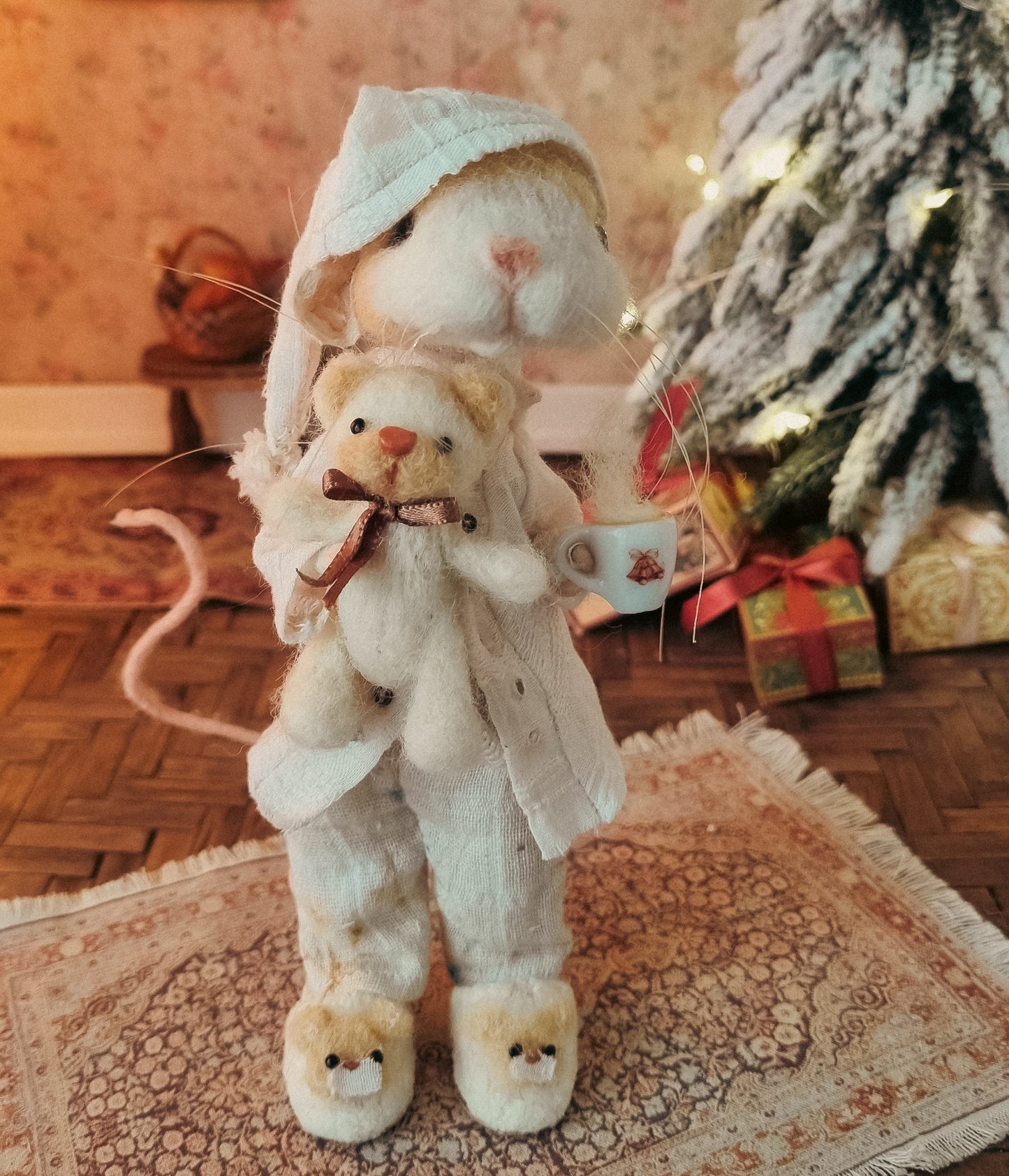 Milo | Needle Felted Collectible Wool Mouse