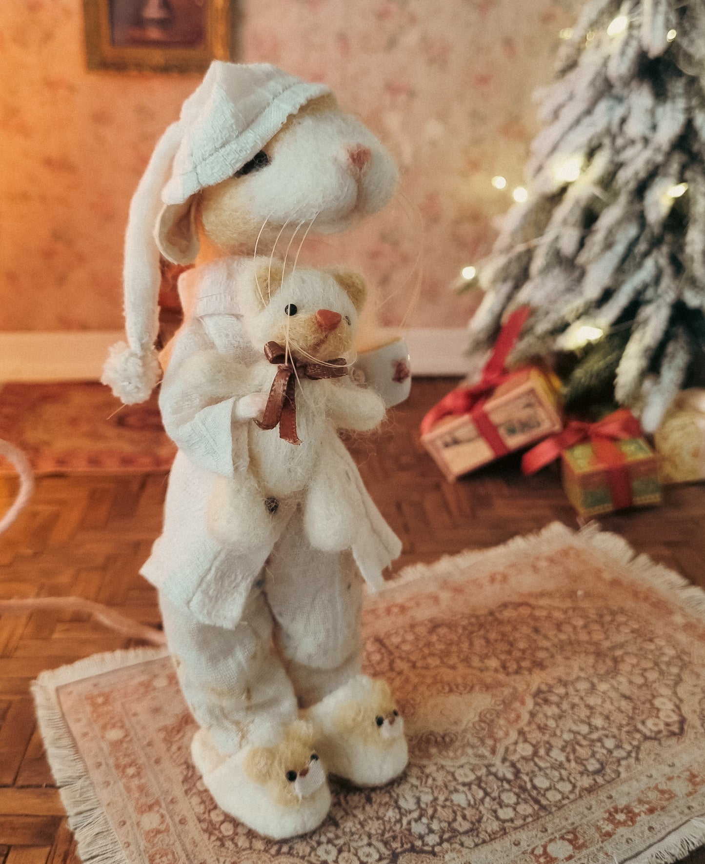 Milo | Needle Felted Collectible Wool Mouse