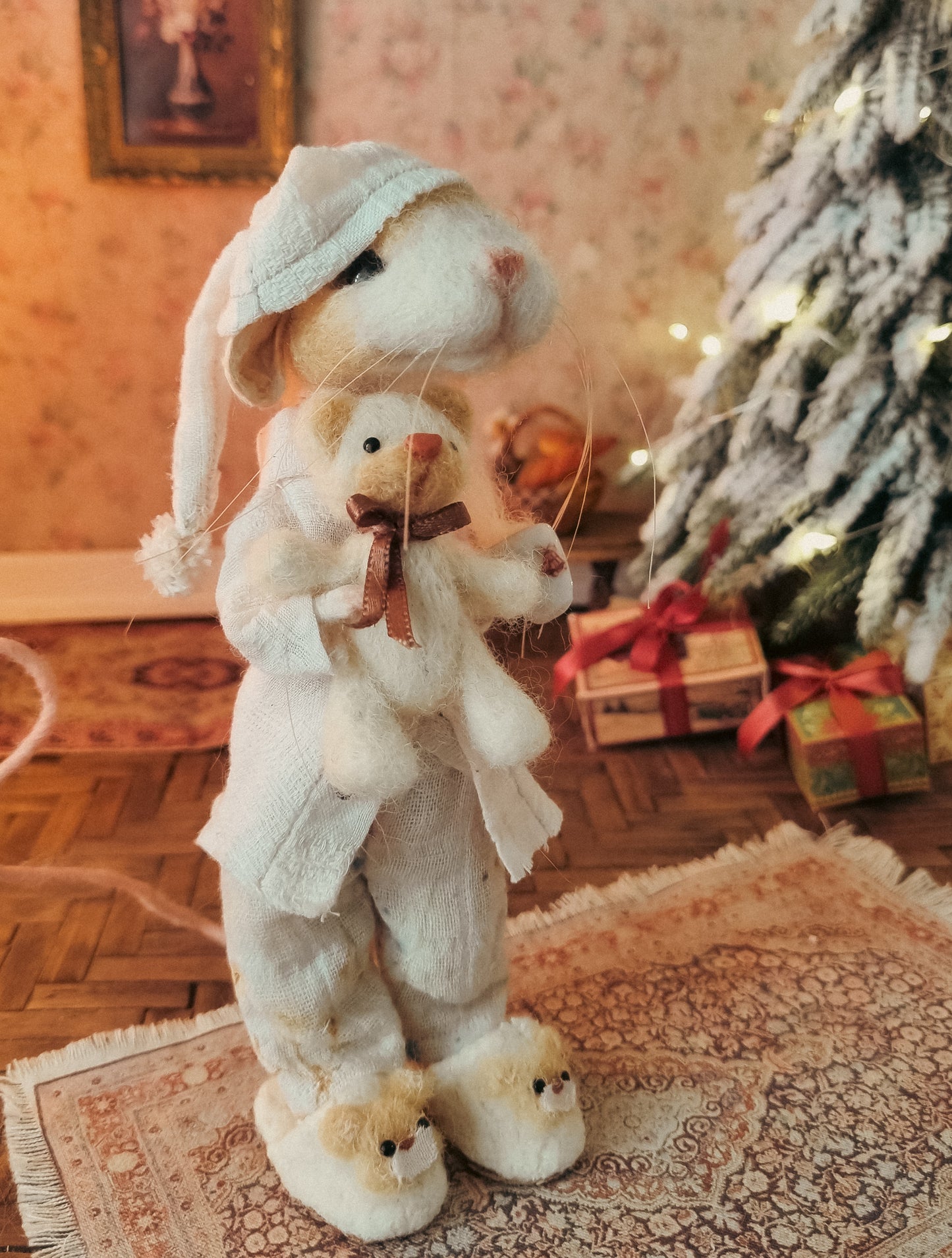 Milo | Needle Felted Collectible Wool Mouse