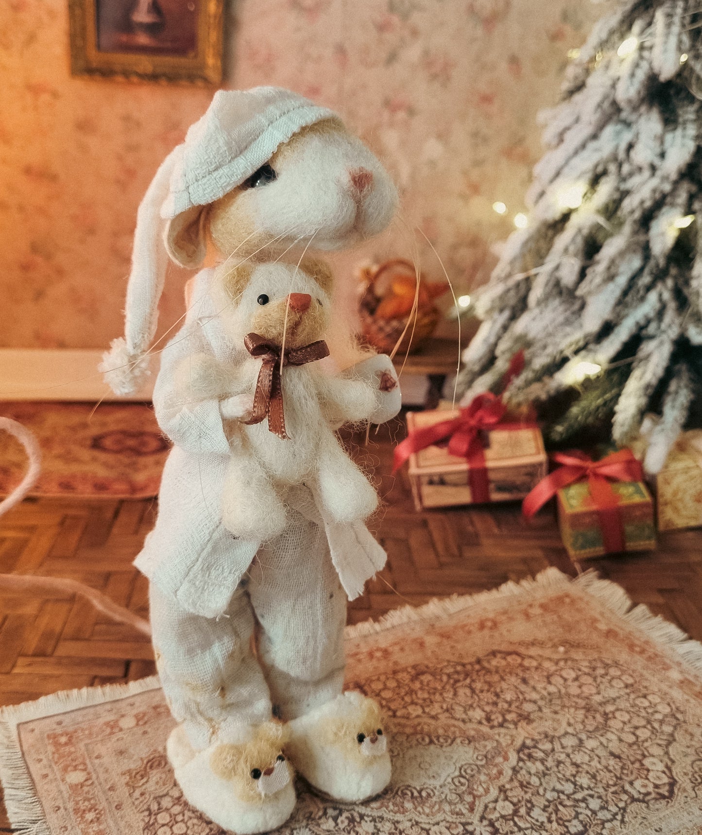 Milo | Needle Felted Collectible Wool Mouse