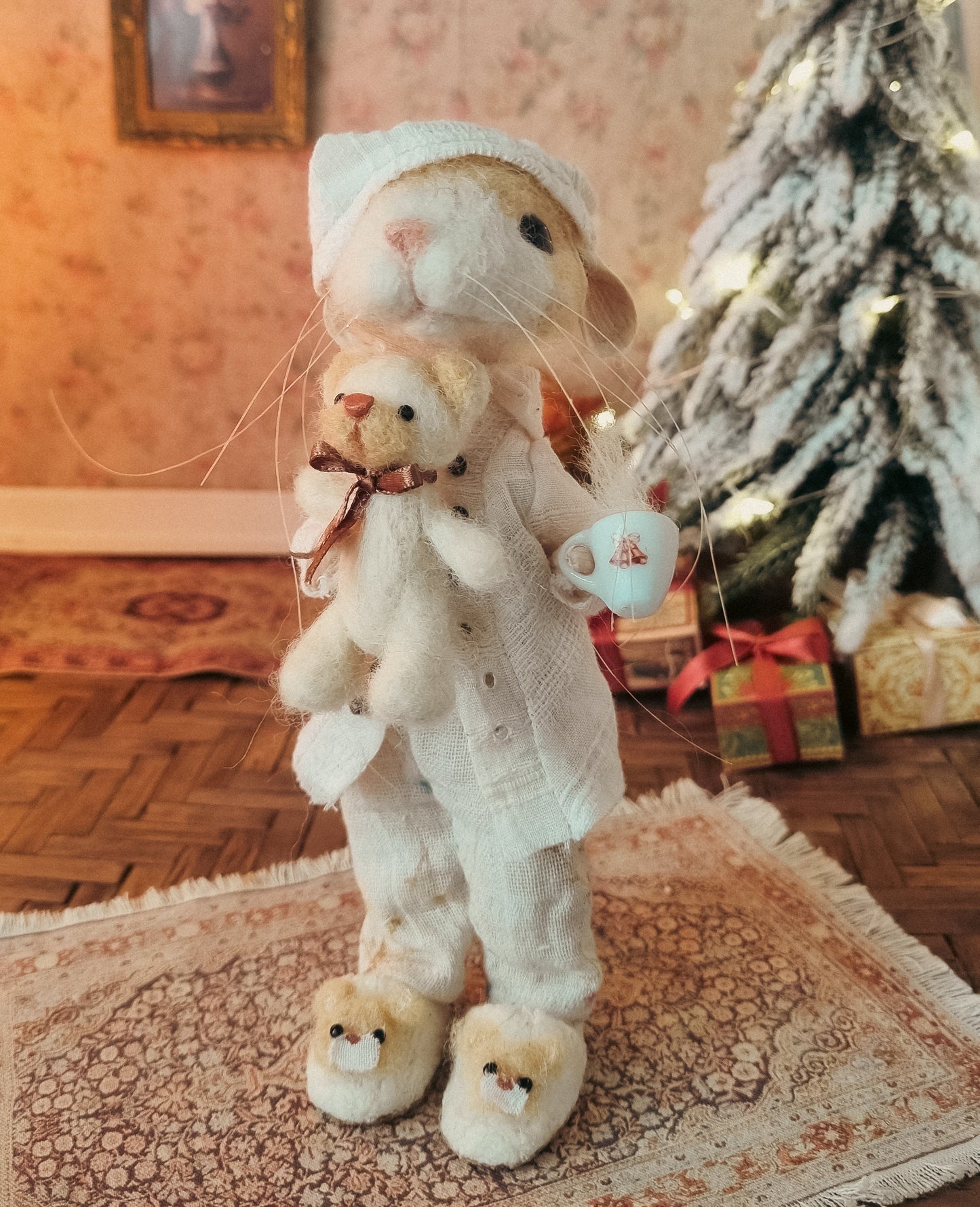 Milo | Needle Felted Collectible Wool Mouse