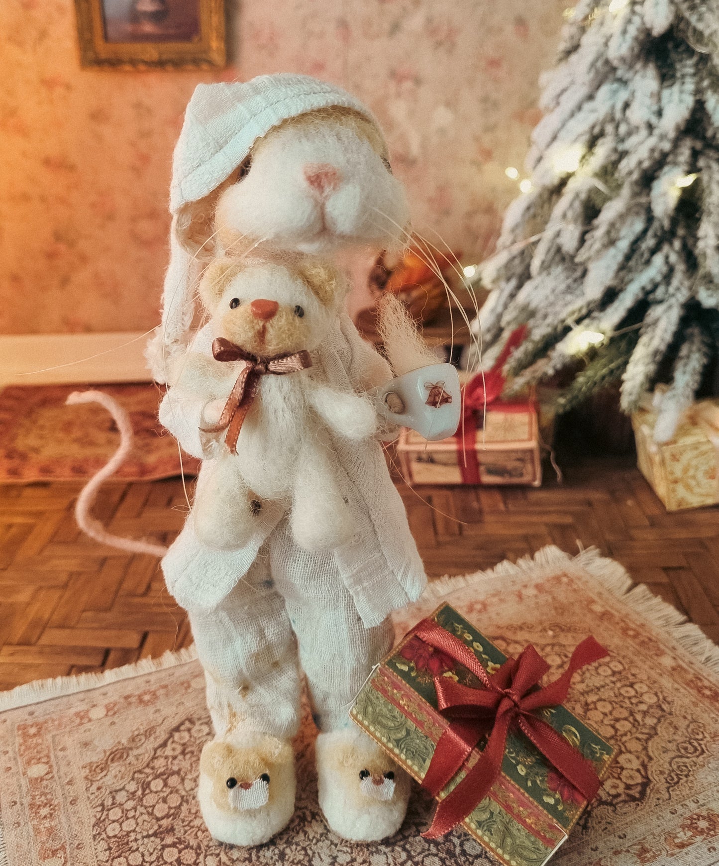 Milo | Needle Felted Collectible Wool Mouse