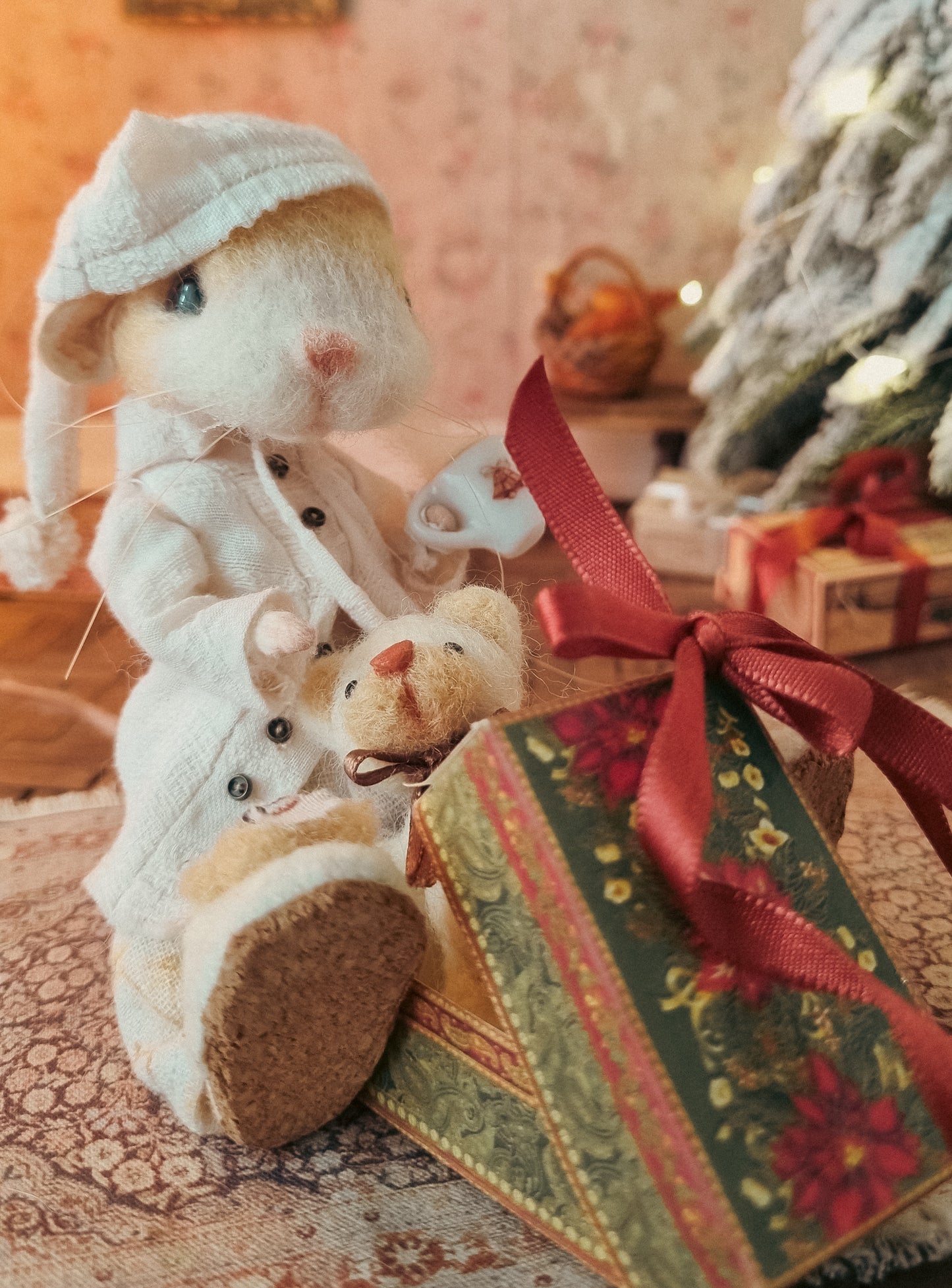Milo | Needle Felted Collectible Wool Mouse