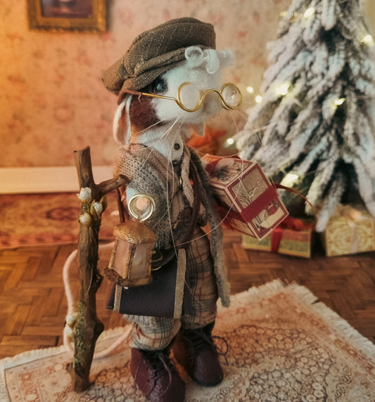 Otto | Needle Felted Collectible Wool Mouse