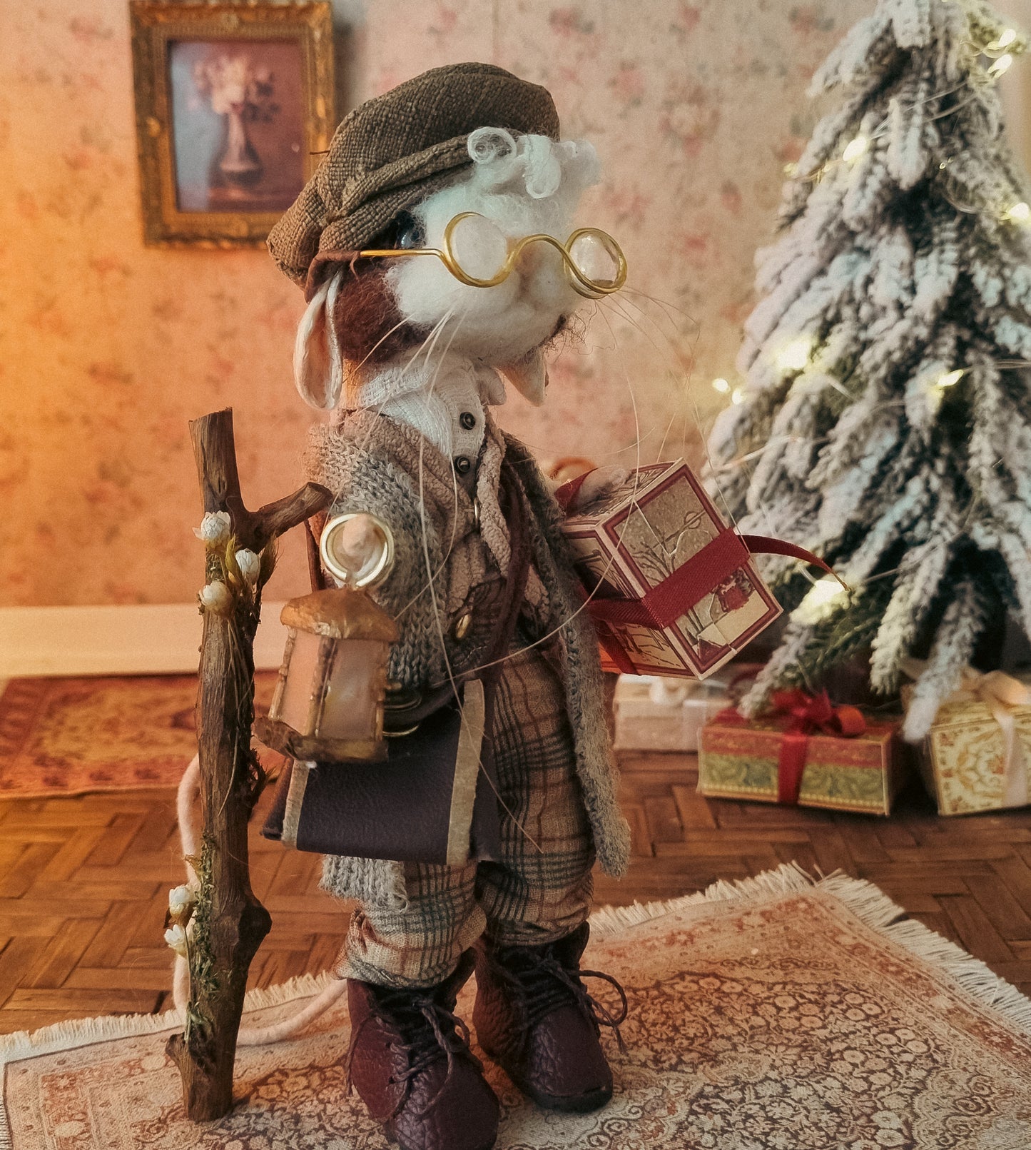 Otto | Needle Felted Collectible Wool Mouse