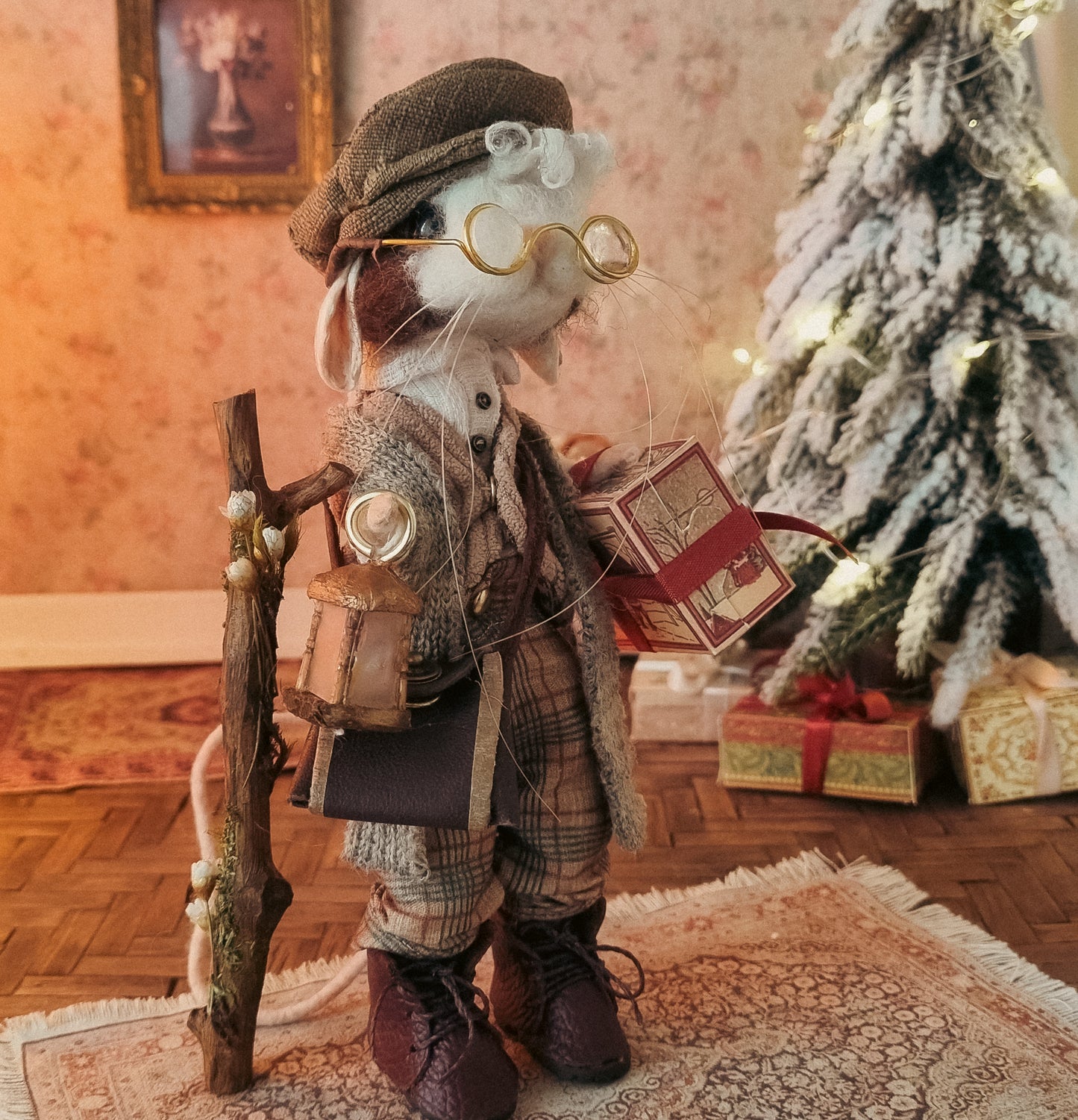 Otto | Needle Felted Collectible Wool Mouse