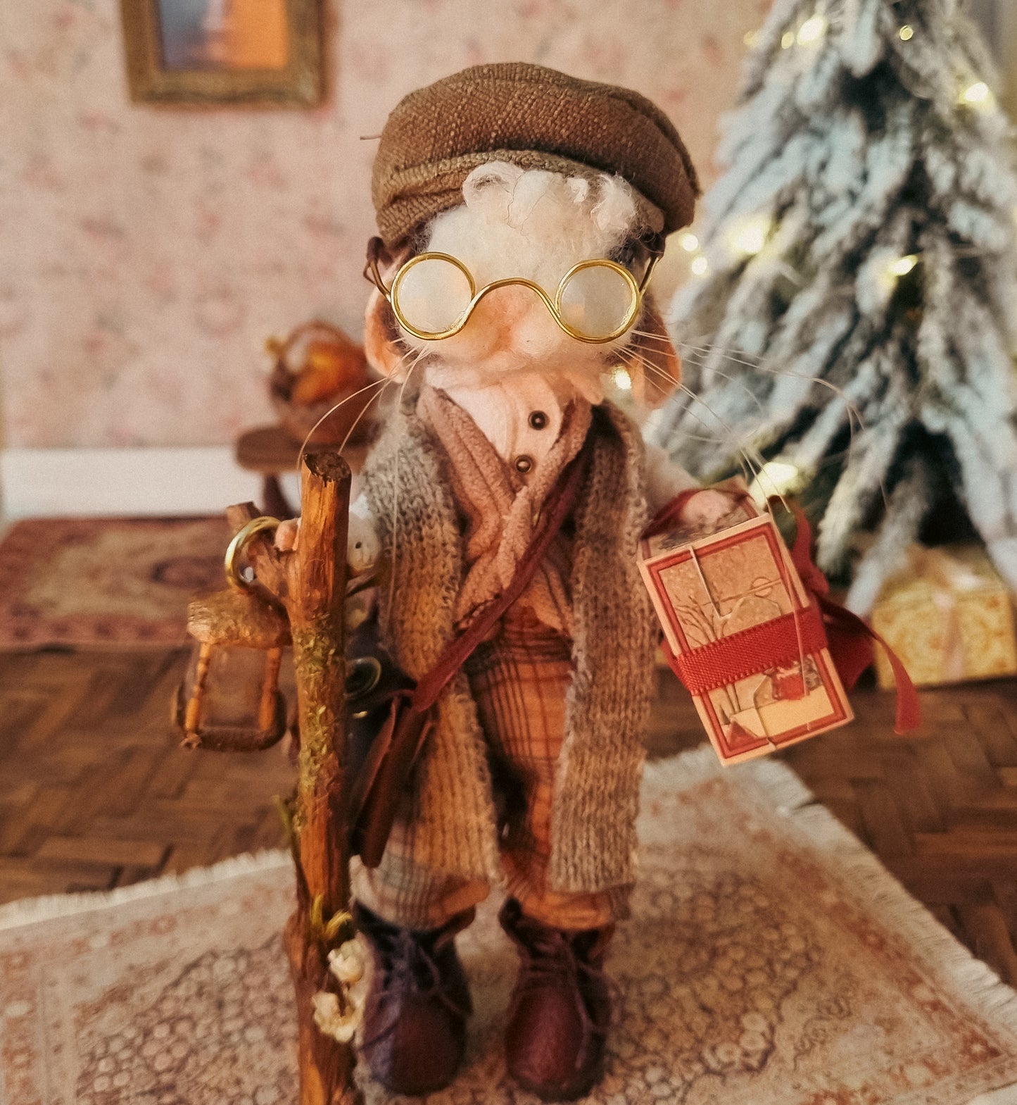 Otto | Needle Felted Collectible Wool Mouse