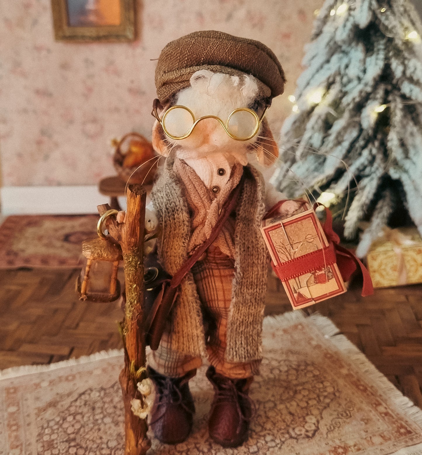 Otto | Needle Felted Collectible Wool Mouse