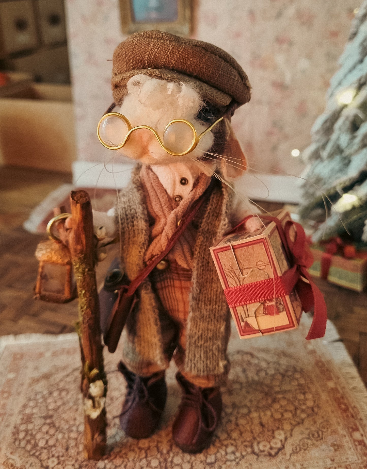 Otto | Needle Felted Collectible Wool Mouse