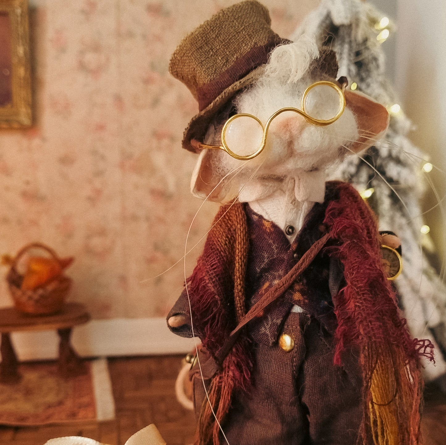 Vincent | Needle Felted Collectible Wool Mouse