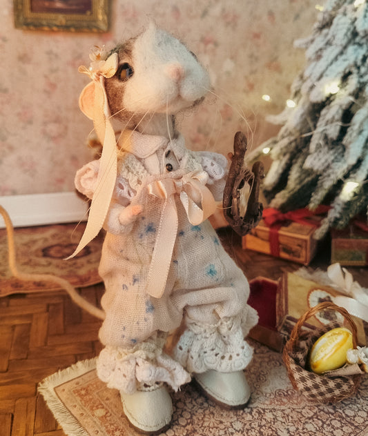 Lyra | Needle Felted Collectible Wool Mouse