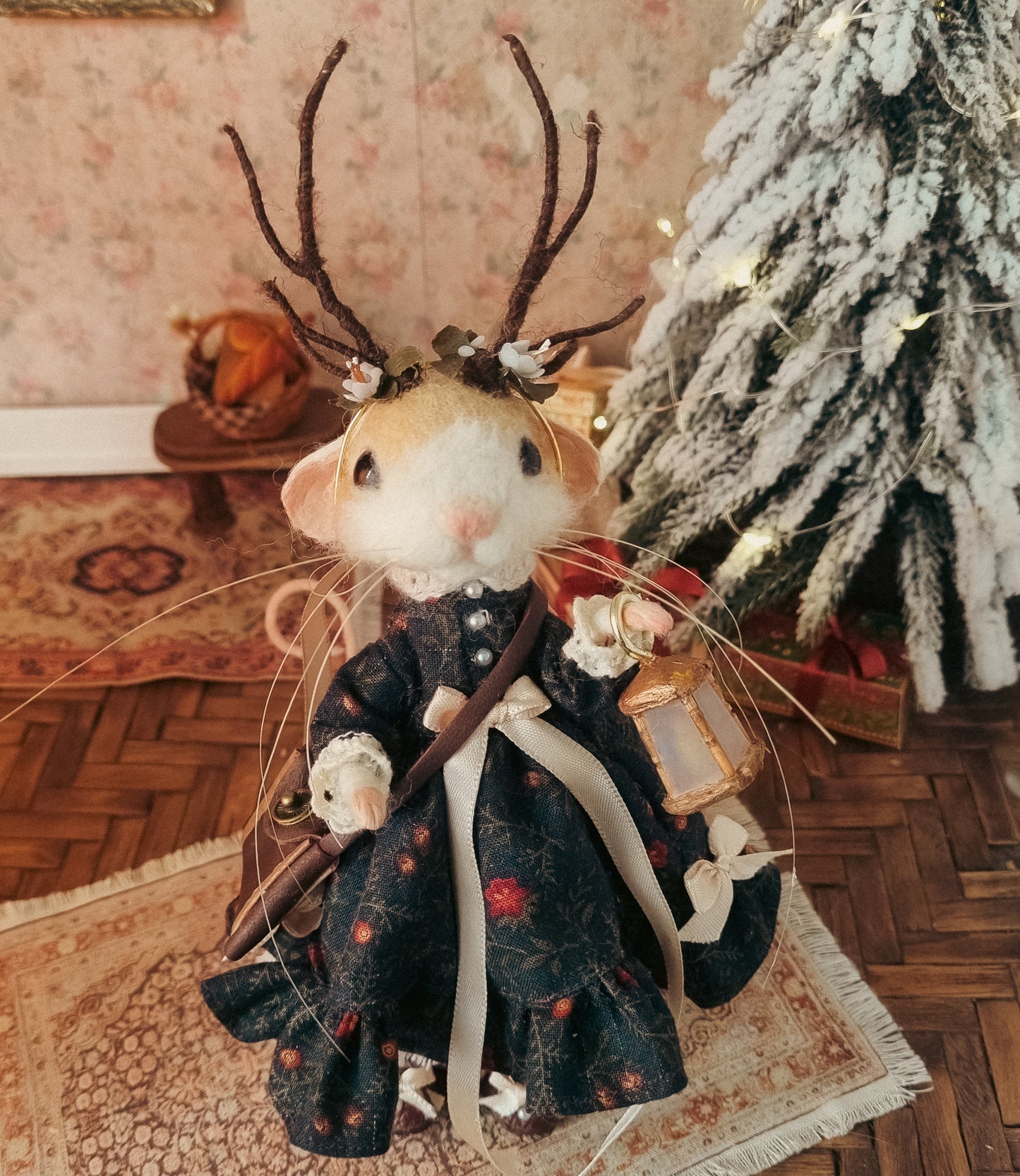 Nelle| Needle Felted Collectible Wool Mouse