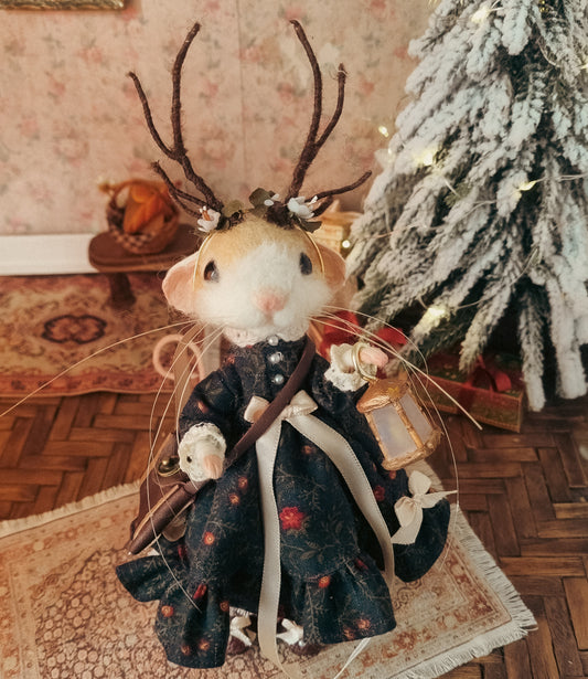 Nelle| Needle Felted Collectible Wool Mouse