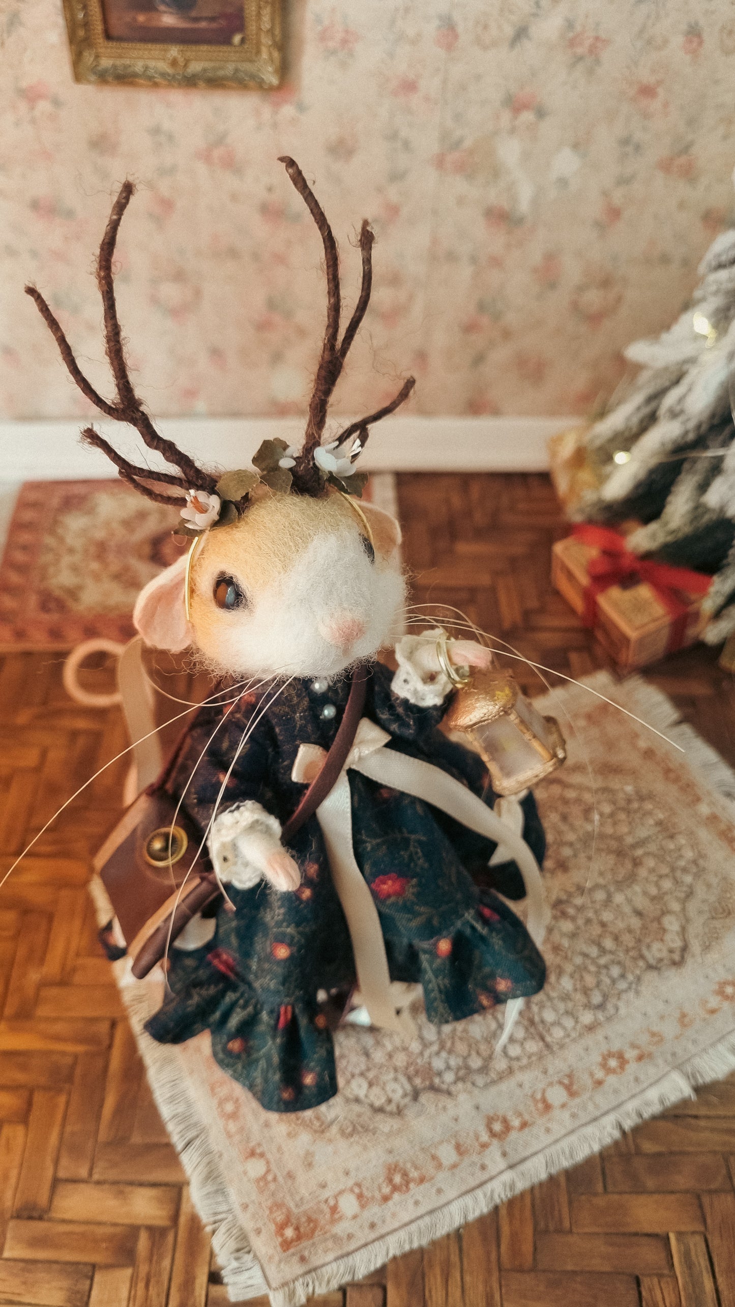 Nelle| Needle Felted Collectible Wool Mouse