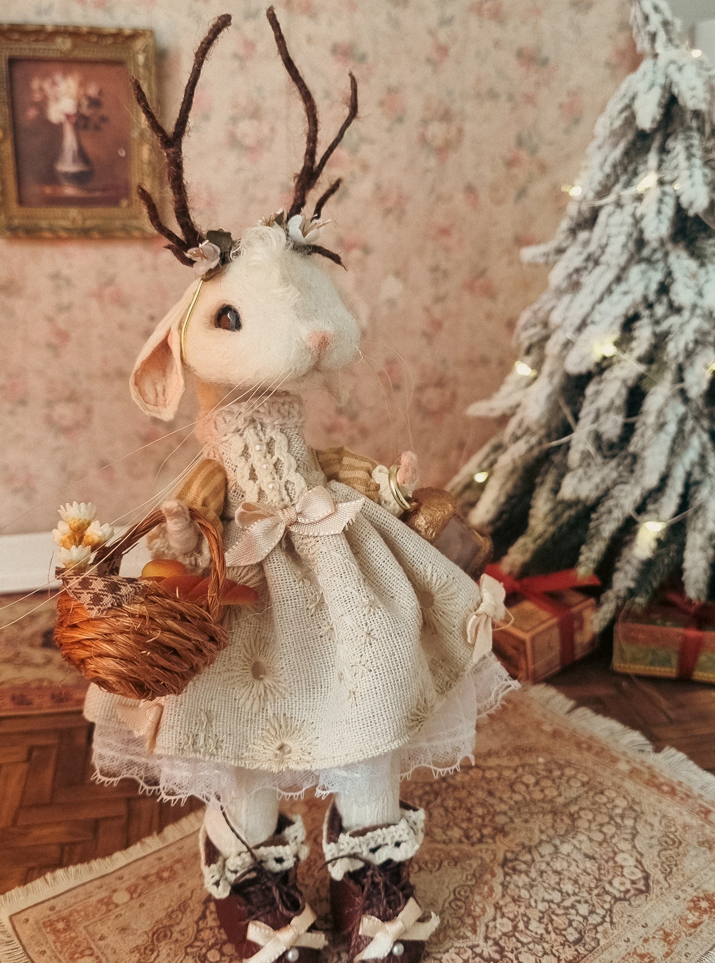 Genevieve | Needle Felted Collectible Wool Mouse