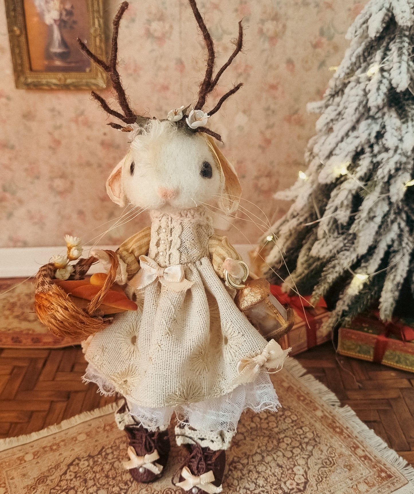 Genevieve | Needle Felted Collectible Wool Mouse