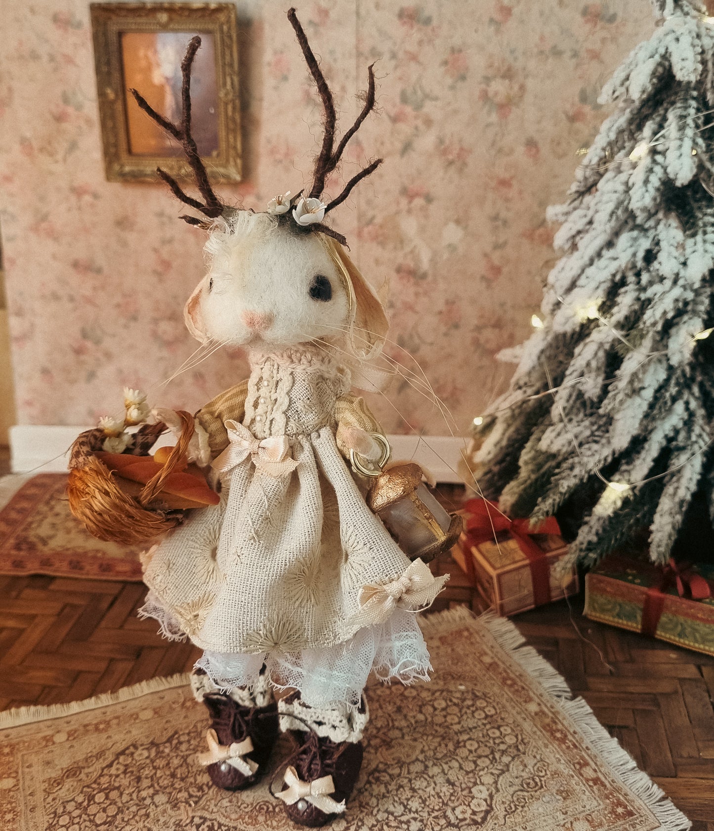 Genevieve | Needle Felted Collectible Wool Mouse