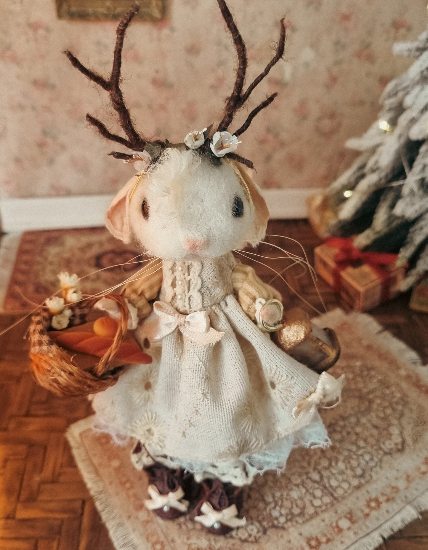 Genevieve | Needle Felted Collectible Wool Mouse