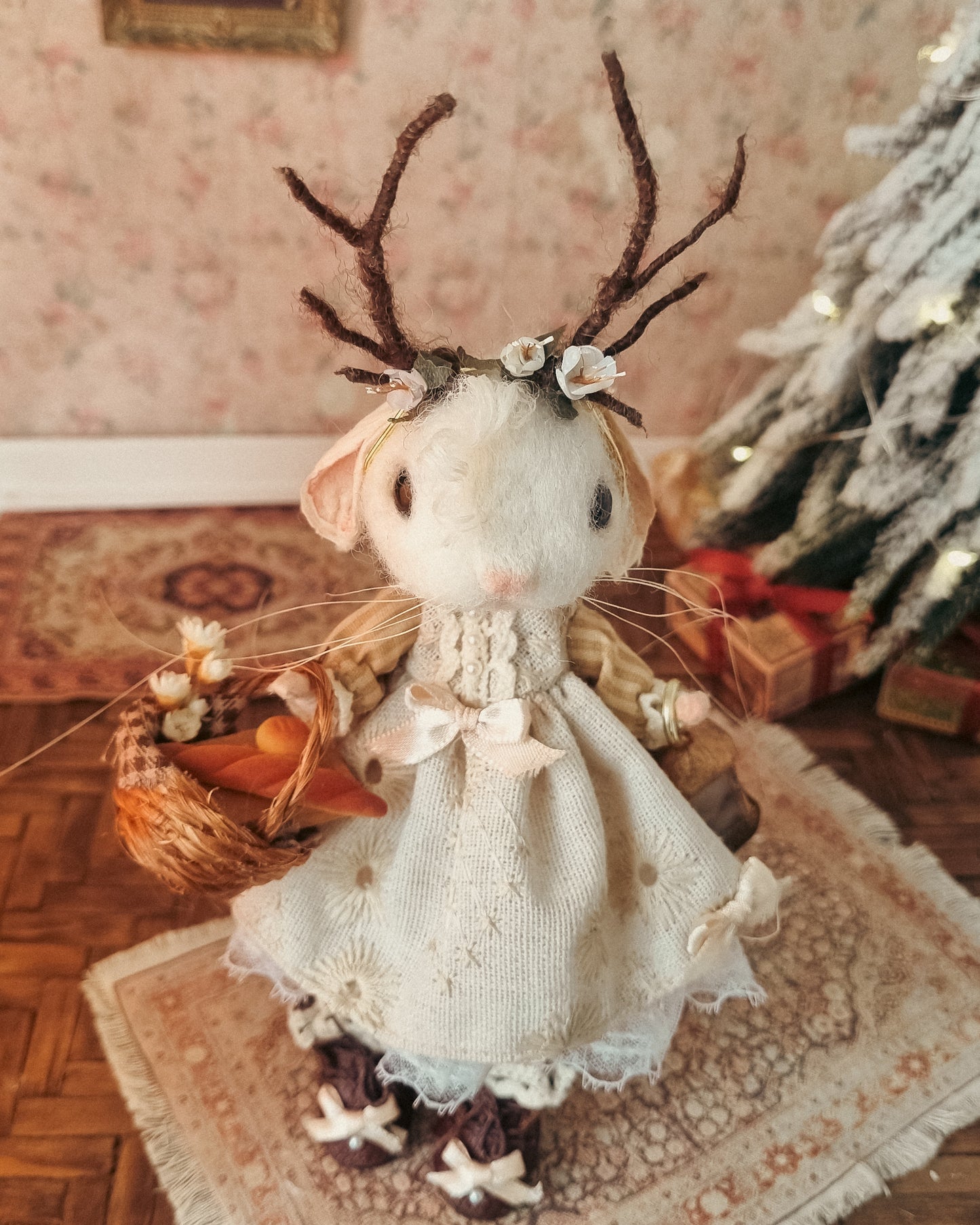 Genevieve | Needle Felted Collectible Wool Mouse