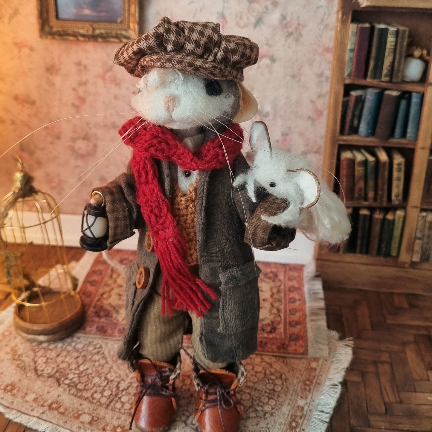 William | Needle Felted Collectible Wool Mouse