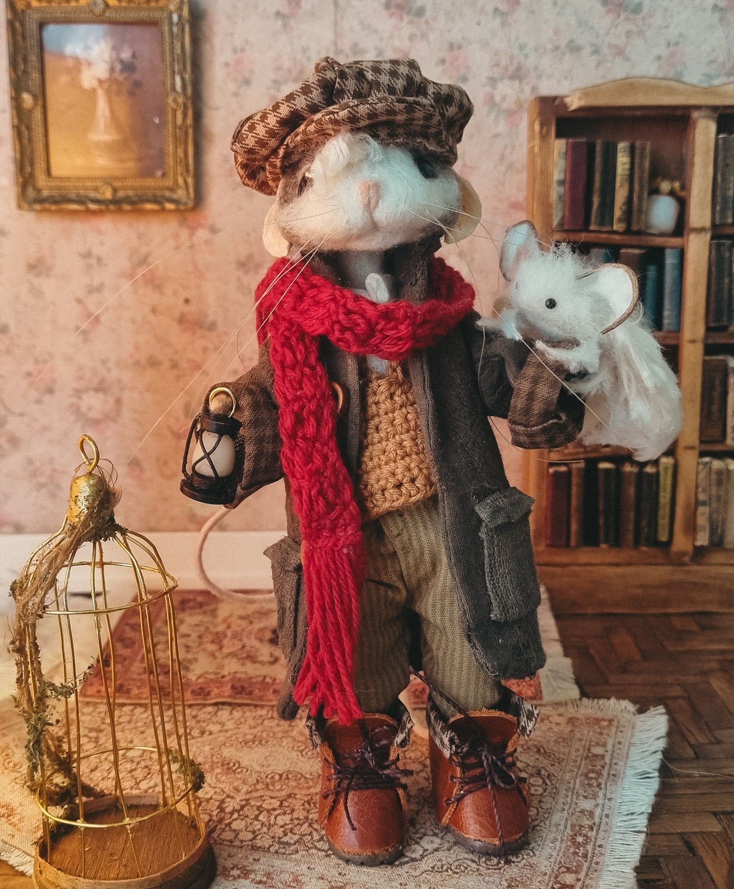 William | Needle Felted Collectible Wool Mouse