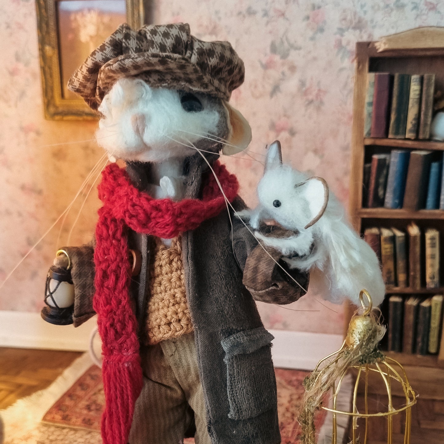 William | Needle Felted Collectible Wool Mouse