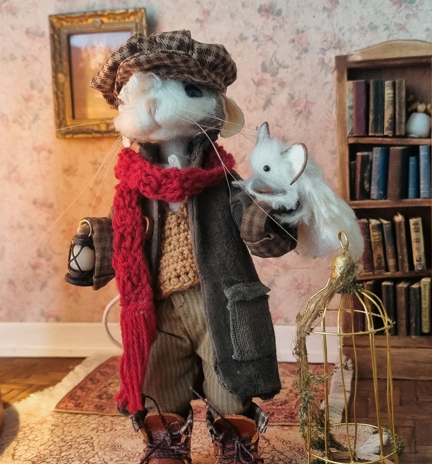 William | Needle Felted Collectible Wool Mouse