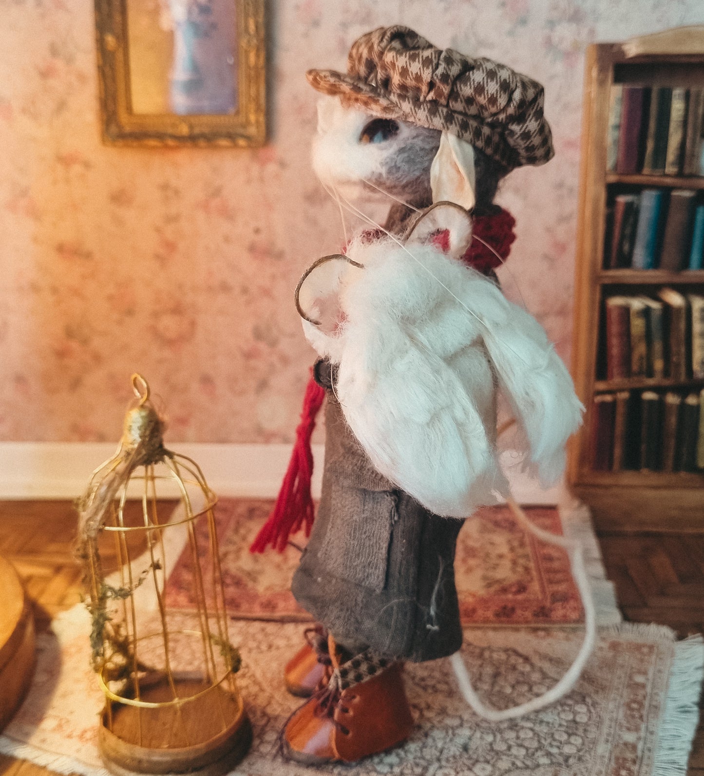 William | Needle Felted Collectible Wool Mouse